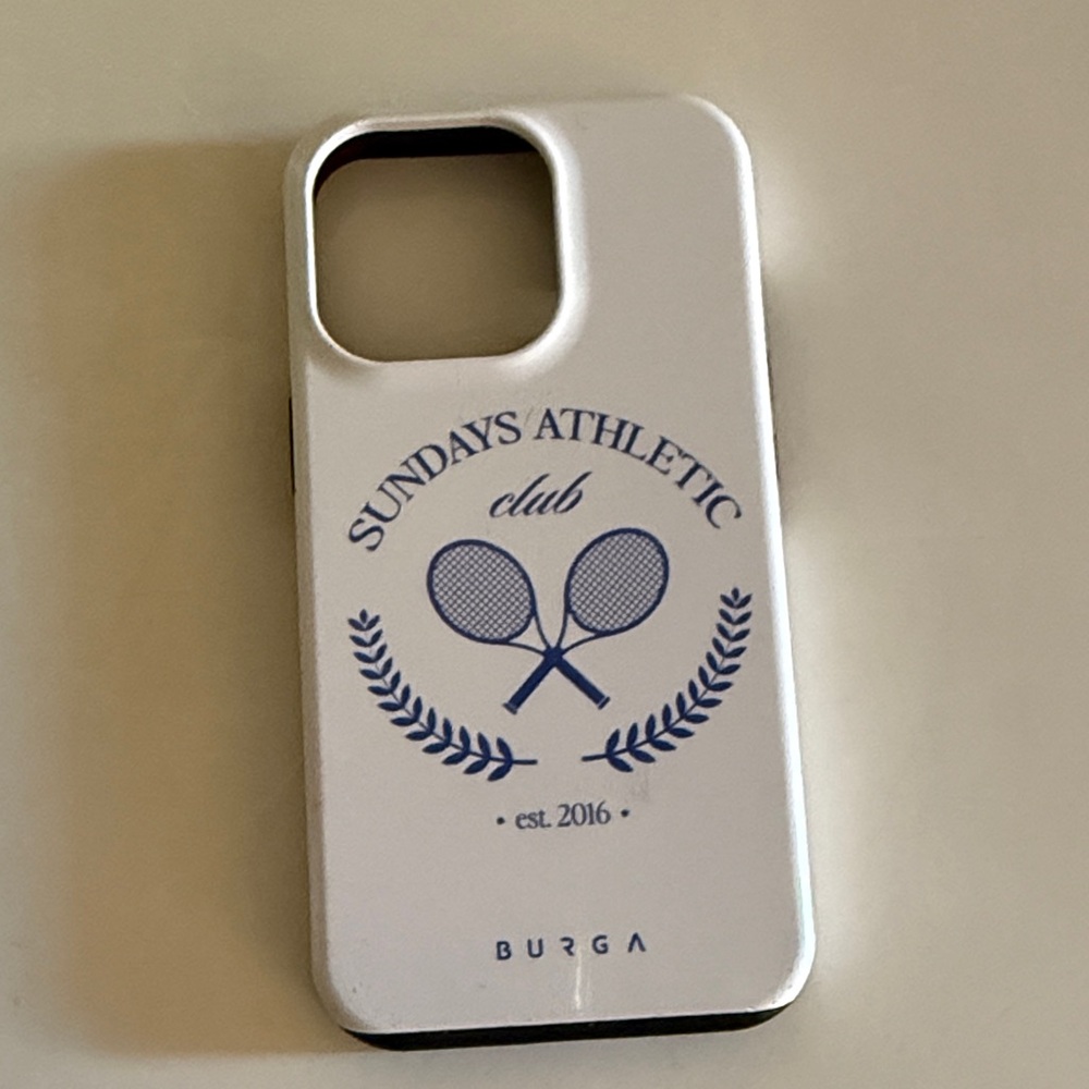 Apple iPhone 13 Pro Burga White and Blue Tennis Phone Case- USED